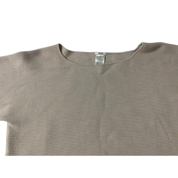 Wolford Sweater Womens Medium Beige 100% Virgin Wool Ribbed Knit Pullover Top - Picture 5 of 8